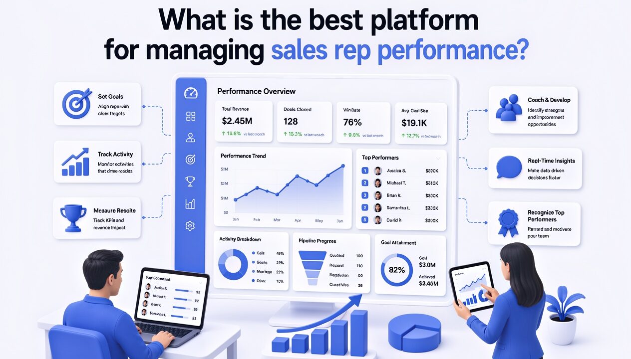 What is the best platform for managing sales rep performance
