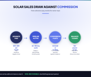 solar sales draw against commission - how draw structures work for solar sales reps from advance to commission recovery